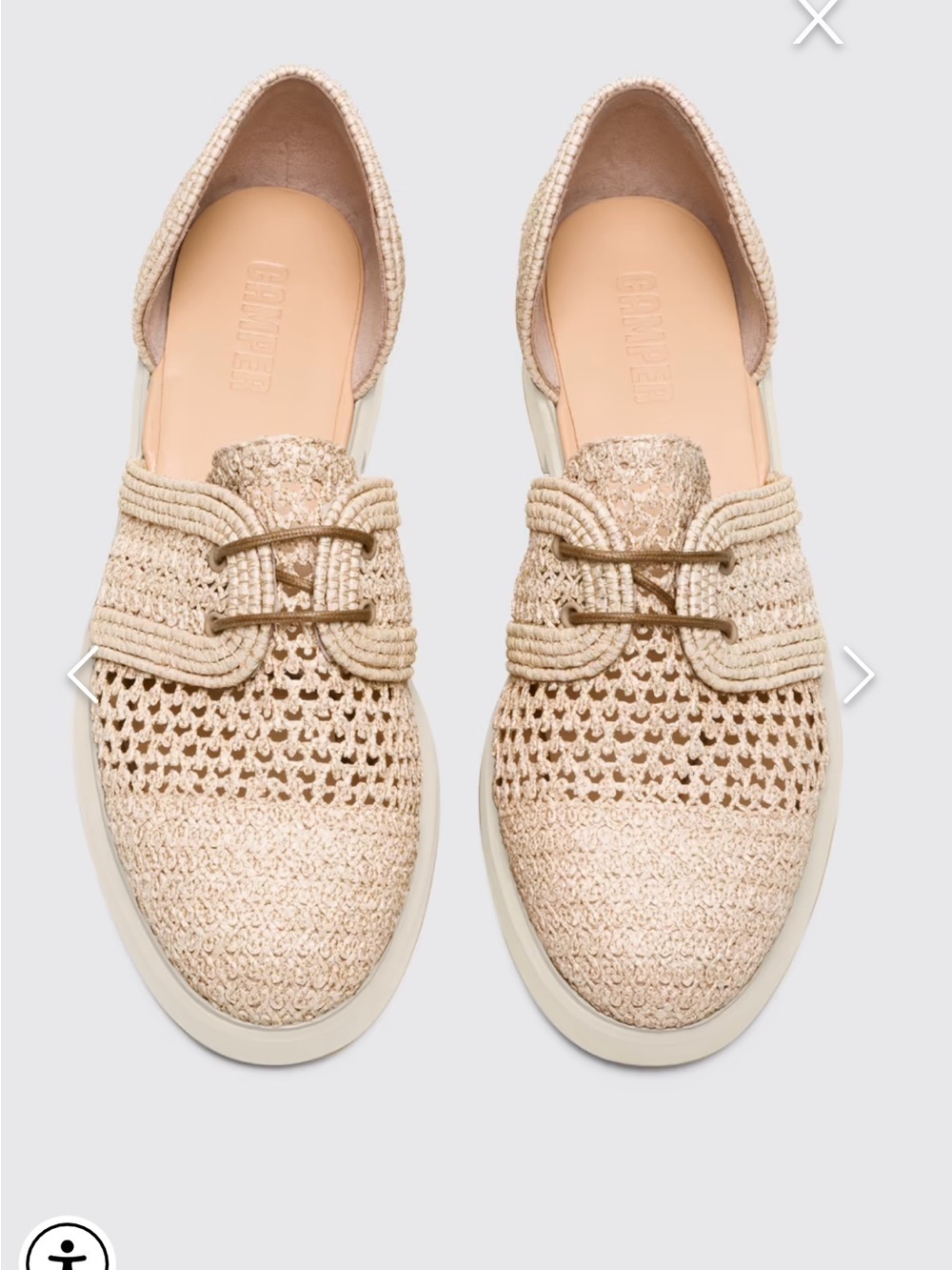 NEW Camper Raffia Iman Tan Shoes Size 41
